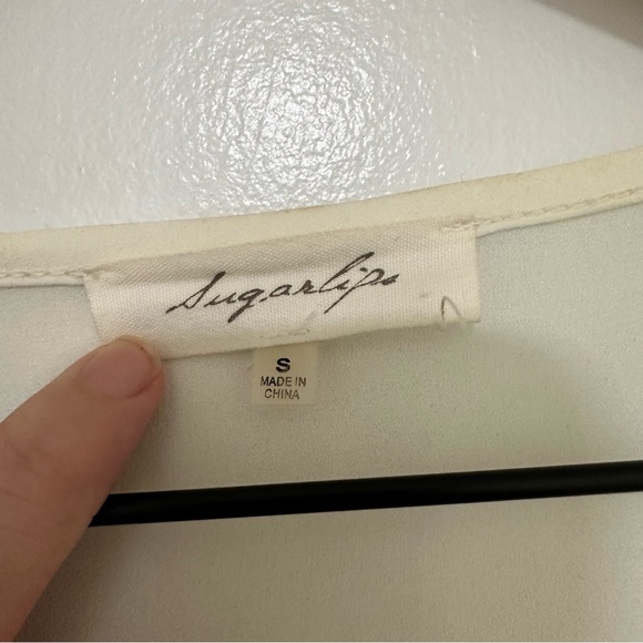 SUGARLIPS | Cream and Black Blouse - Picture 3 of 5